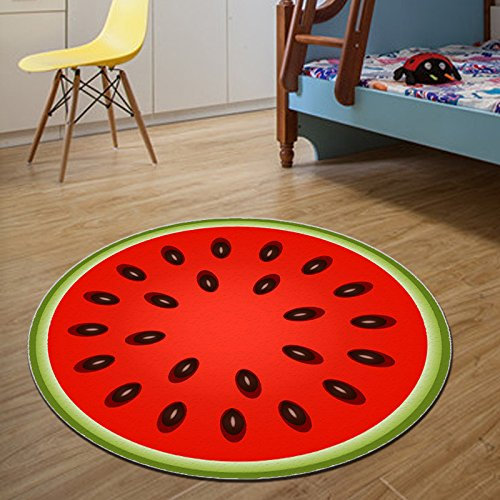 qunxun Runde Teppich Stuhl Kissen Hängenden Korb Kinder Cartoon Krabbeldecke 160Cm Durchmesser Wassermelone