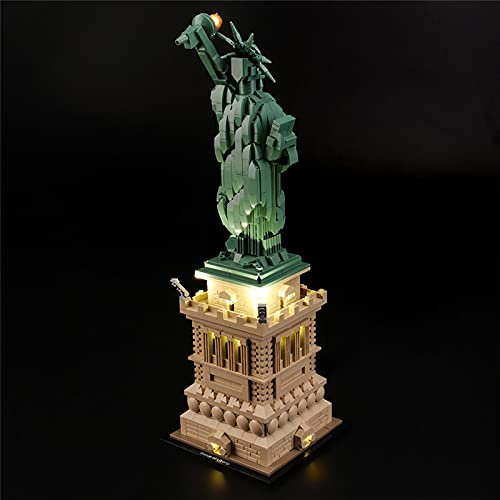 GEAMENT LED Licht-Set für Architecture Freiheitsstatue (Statue of Liberty) – Kompatibel mit Lego 21042 Bausteine Modell (Modell-Set Nicht enthalten)