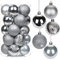 6CM Weihnachtsdeko Weihnachtskugeln, 25 Stücke Bruchsiche Christbaumkugeln Ornamente Weihnachtsbaumschmuck für Weihnachtsbaum Christbaumkugeln Weihnachtsdekoration Kugeln