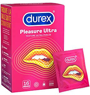 Durex PLEASURE ULTRA - 16 Préservatifs - Texture Ultra Perlée