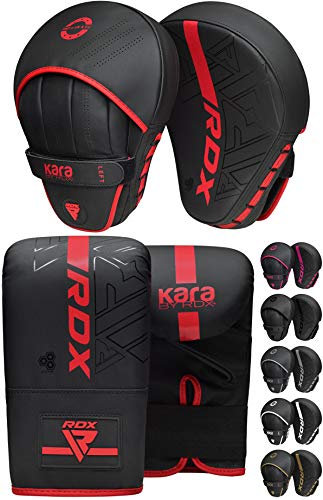 RDX Pratzen und Boxhandschuhe Set, Kampfsport Handpratzen Boxsack Handschuhe, Kickboxen Muay Thai Boxpratzen Mitts, MMA Training Boxen Pads, Sparring Punchinghandschuhe Boxpads (MEHRWEG)