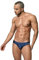 Lantra Besa Einfarbig Herren Badehose Slip Bikini Bottom für Sommer Schwimmen MEHRWEG cm (Typ 129) - Dunkelblau Schimmernd (XXL, um 2 Größen Kleiner als DE Norm)