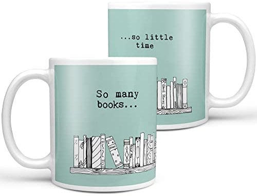 Lover of Books Mug Gift - Message So Many Books So Little Time | Reading Lovers Themed Cup Book Mug Gifts