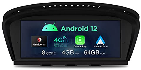XTRONS 8.8 Zoll Octa Core 4+64 Android 12 Autoradio für BMW 3er E90/5er E60 CCC System mit 2K-Videoplayer integriertem CarAutoPlay/Android Auto/4G LTE/WiFi/GPS/Qualcomm Bluetooth 5.0