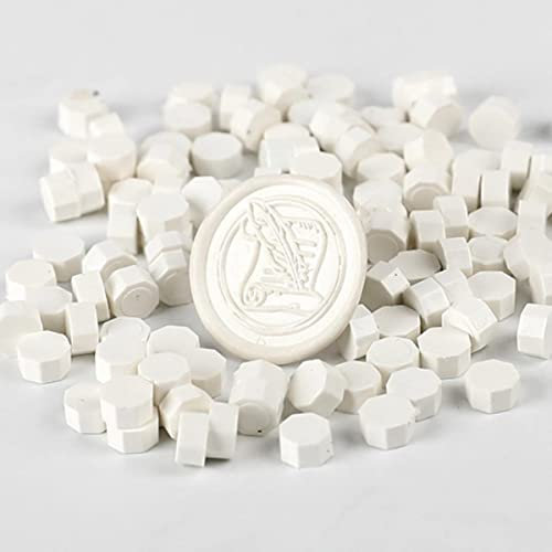 100 Stück Retro Achteck Siegelwachs Perlen Wachssiegel Stempel Perlen für Hochzeit Vintage Craft Decor Kartenherstellung Werkzeuge-Grau