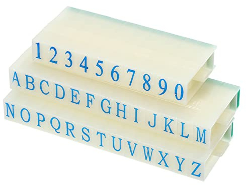PATIKIL Abnehmbare Nummer Briefstempel Kunststoff 9+26 Ziffern Schriftgröße 3 Ziffer 0-9 Alphabet A-Z Kombinationsset für Kartenalbum Unterricht