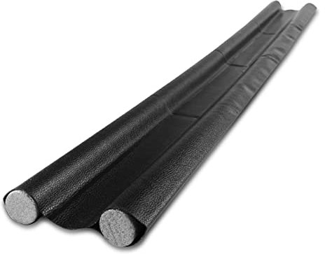Gvolatee 1 Pieza Burlete Puerta Doble Aislamiento 96 cm, Burletes Puertas Prevenir Polvo, Insectos, Viento, Aislamiento Acústico, Burlete Negro, Espuma Algodón Gris Puede Cortar a Medida Apropiado