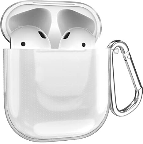 MyGadget Cover in Silicone Morbido Custodia Compatibile con Apple AirPods 1 | 2 Generazione - Case per Cuffie Auricolari - Skin in Gomma - Trasparente