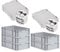 PROREGAL SuperSparSet 5x Eurobox NextGen Economy mit Scharnierdeckel & schwarzen Verschlüssen | Griffe geschlossen | HxBxT 17x40x60cm | 34 Liter | Eurobehälter Transportbox Transportbehälter