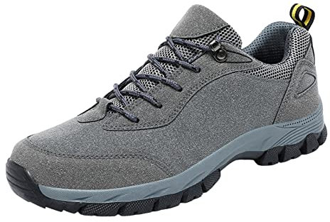 Fulidngzg Wanderschuhe Herren, Breite Füße Wandern Hiking Schuhe Leicht Fersensporn Outdoor Orthopädische Bergschuhe Motorrad Treckingschuhe Wasserdicht Wolken Wanderstiefel