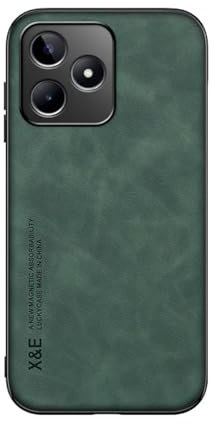 Kepuch Silklike Funda para OPPO Realme C53 - Case Carcasa Placa de Metal Incorporada para OPPO Realme C53 - Verde