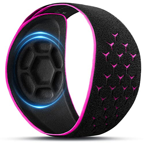 FREETOO Tutore Epicondilite Gomito per Tennista, Comodo Tutore Gomito con Gomitiera Rimovibili per Alleviare la Tendinite e Artrite, Fascia Gomito Palestra Regolabile per Uomo e Donne, Rosa