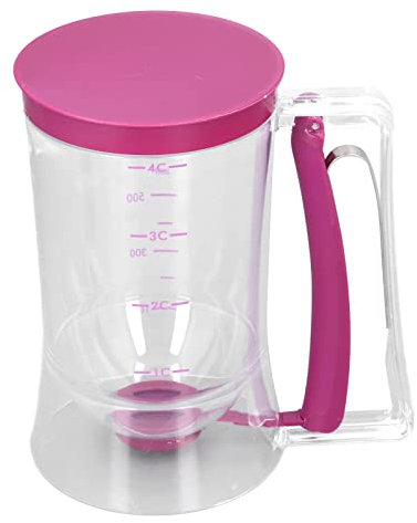 Pancake Dosierer BPA-frei, breite Öffnung mit Verriegelungsgriff - Teigdispenser für Pfannkuchen & Funnel Cake, Backzubehör Portionierer aus PP