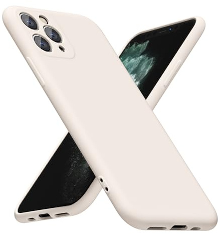 LoeoeL for iPhone 11 Pro Max Phone Case Silicone, Minimalist Ultra Thin Slim Soft Rubber Gel Solid Color Matte TPU Cute Case for Women Men, Girly Aesthetic Design & Camera Cover, Beige Stone Cream
