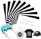 Smart Iron On for Cricut Joy, 18 Stück Plotterfolie Textil Smart Heat Transfer Vinyl, Flexfolie Plotter Textilien zum Aufbügeln, ohne Schneidematte für DIY T-Shirts, Stoffe (Schwarz+Weiß, 14x30.5cm)