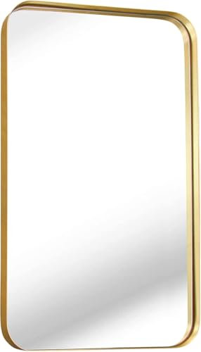 Zenmag Rectangle Mirror - 80x50 cm Metal Framed Hanging Wall Mirror for Bathroom, Living Room, Bedroom & Entryway Home Decor