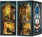 Cutefun DIY Book Nook Kit Maison de Poupées Miniatures Nook Nook Puzzle 3D Livre Bois Serre-Livres d'art avec Lumière LED et Feuille de poussière enfichable,Darkness Common Room(RK05B)