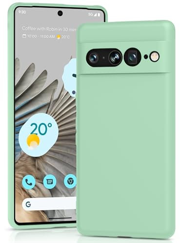 YATWIN Silicone Case for Google Pixel 7 Pro 5G, Soft-Touch, ShockPro 5Gof, DustPro 5Gof, Antiskid Full Body Armour Phone Cover for Google Pixel 7 Pro 5G - Light Cyan