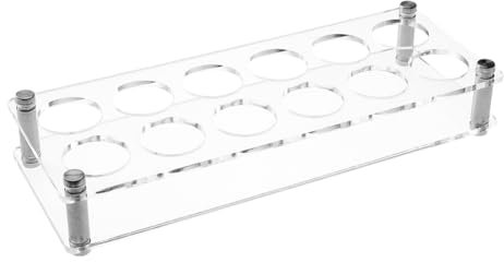 HOBBIESAY Schnapsglas Organizer Mit 12 Loch Rechteckiges Schnapsglas Set Aus Acryl Schnapsglas Tabletthalter Transparentes Schnapsglas Tablett Für Weihnachten Party Club Bar Trinken 29x11cm