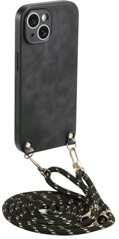 GoodcAcy kompatibel mit Samsung Galaxy A50/A50S Hülle mit Band, mit Schnur zum Umhängen Kordel Necklace Hülle Schutzhülle,Necklace Handyhülle Case mit Strap Schnur Abnehmbar -Schwarz