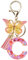 Capaneus Schlüsselanhänger Mädchen, Buchstabe, Rosa Schmetterling, Namensanhänger für Damen und Mädchen