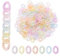 Bestewelry 200Pcs Acrylic Linking Rings Glow in The Dark Plastic Chain Link Connectors Luminous Rainbow Iridescent Link Rings for DIY Crafts Jewelry Making Necklace Eyeglass Pocket Chain