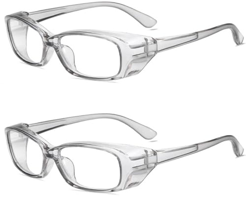 2 Stücke Einfacher Gläser, Transparente Anti-Fog-Brille, Arbeitsschutzbrille, Anti-Splash-Gläser, Geeignet Für Labor, Bau, Schweißen.