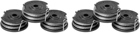 Greenworks 3 Stück Doppel-Fadenspule 29187 für Greenworks 40V Rasentrimmer G40LT G40LTK2 G40LTK2x,die Farbe der Linie kann variieren. (Packung mit 2)
