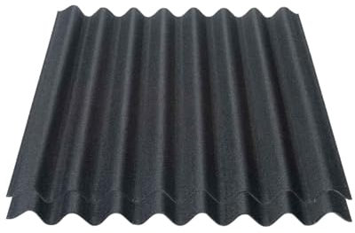 Onduline Easyline Dachplatte Wandplatte Bitumenwellplatten Wellplatte 2x0,76m² - schwarz