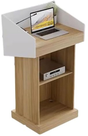 GddOGUK Stehpulte Modernes Rednerpult, Holzpodeste, Konferenztisch mit offener Ablage, Podiumsständer, Hotel-Willkommensrezeption, Stehpult Einfach