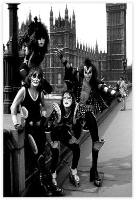 BILQAHT Kiss Rockband-Poster, Retro-Kunst, 1970er-Jahre-Leinwand-Poster, Wandkunst, Dekordruck, Gemälde für Wohnzimmer, Schlafzimmer, Dekoration, 30 x 45 cm