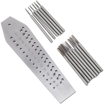 YUEHISY Premium-Mikro-Gewindebohrer- und Schneideisen-Set für Uhren aus Edelstahl, 36-Loch-Design für Einfache Uhrenreparaturen, Vielseitige Funktionalität für Innen- und Außengewinde, für Uhrmacher