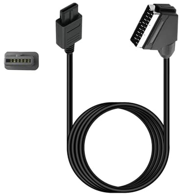 YUGSHNKFC Cavo SCART RGB per sistemi di gioco N64, 180 cm, in rame, migliora la stabilità dei segnali, cavo SCART Rgbs NTSC