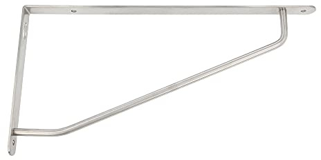Amig - Regalwinkel Edelstahl Mod. 2000 | Metallwinkel für Regale | Regalhalterung | Farbe: Mast | Maße: 240 x 120 mm | Empfohlenes max Gewicht: 65 kg