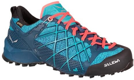 Salewa Wildfire Gore-Tex Scarpe da Avvicinamento da Donna, Blu, 8