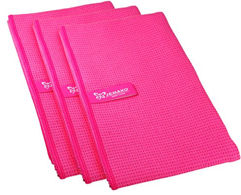 Jemako Trockentücher im 3er Set Gross 45 x 80 cm (Rosa)