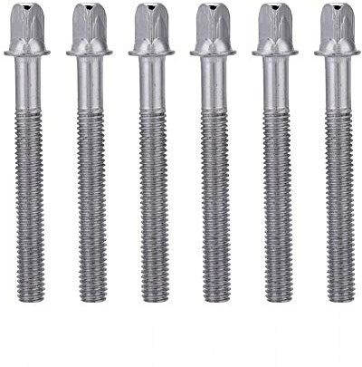 Schlagzeug Schrauben,Drum Schrauben,Schlagzeug Schrauben,Trommel Zugstäbe 6 stücke Standard 6 * 60mm Bass Drum Tension Rod Key Screw Rods Trommel Schrauben Schlaginstrument Teile Ersatz Zubehör