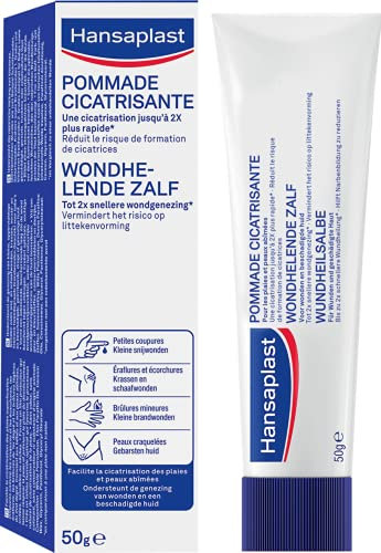 HANSAPLAST - Pommade Cicatrisante - Réduit Le Risque De Cicatrices - Cicatrisation Rapide- Pour Tous Types De Plaies - Huile de Paraffine, Glycérol & Cérésine - Tube 50 g