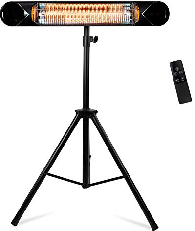 Briza Infrared Electric Patio Heater - Indoor/Outdoor Heater - Portable Wall/Garage Heater - 1500W - use with Stand - Mount to Ceiling/Wall)