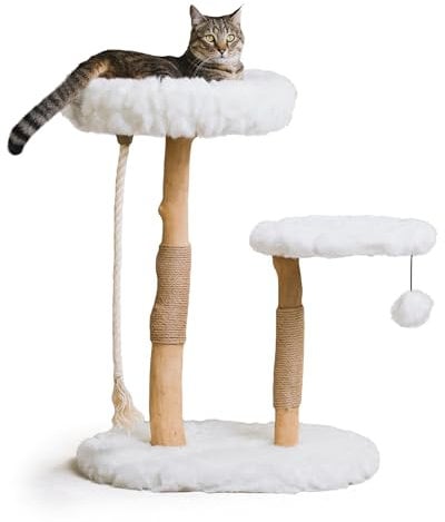 Mau Lifestyle Luxury Cat Tree: Modern Cat Condo & Luxury Wood Cat Tower; Natural Branch Scratching Tree & Cat Condo; Cat Gifts by Mau