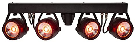 LightmaXX CLS Nano COB LED Scheinwerfer Set - 4x 30W Spots, RGB Farbmischung, 35mm Stativadapter, DMX-gesteuert, Musiksteuerung - Ideal für Mobile Einsatz und Bühnenbeleuchtung