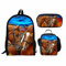 KUIFORTI 3 in 1 Rucksack Set Kinder Schulranzen Lunchtasche Federmäppchen Federmäppchen Geschenk für Teenager Jungen Mädchen, Pferdepaar, One Size, Schulrucksack