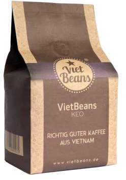 VietBeans KEO - Schokoladiger Kaffee – Ganze Kaffeebohnen - Geröstet in Butter, Whisky und Rum - Intensiver Schoko-Geschmack - Aroma: Schokolade – 250g