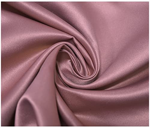 Matte Duchess Bridal Satin Polyester Fabric for Dressmaking Wedding Crafts Quilting Sewing 150cm Wide (5 Metre (500 x 150cm), Cinnamon Rose)