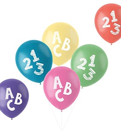 Folat 66090 Luftballons Schulanfang 33cm - 6 Stück