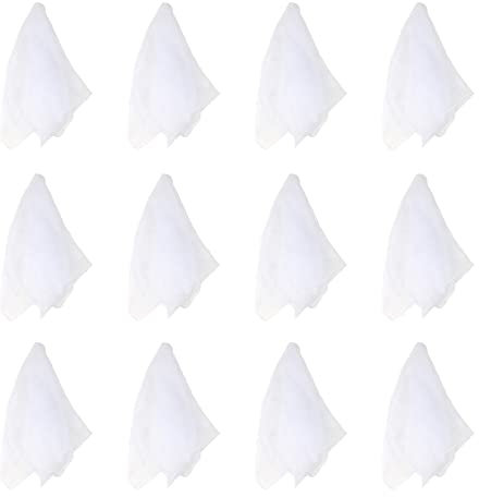 Larcele 12 Pcs Square Dance Jonglieren Schals für Kinder Mädchen Party Aktivitäten Zubehör Dekoration WDSJ-02 (Weiß)