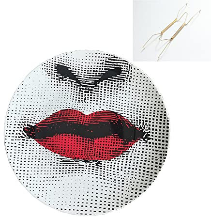 Beccalame Dekorative Teller, handgefertigt, Keramik-Ornament für Zuhause und Büro, Wanddekoration (mit Aufhänger) (F5)