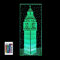 SUPERRUIDALONG 3D Big Ben Fernbedienung 16 Farben Nachtlichter Illusion Acryl LED Tisch Nachttisch Lampe Kinder Schlafzimmer Schreibtisch Dekor Geburtstag Geschenke Spielzeug für Kinder