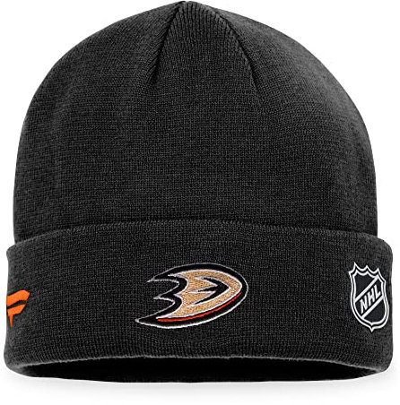 Fanatics NHL Authentic Pro Game Train Cuffed Knit Anaheim Ducks Beanie Mütze Wollmütze