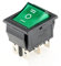 CABLEPELADO Interruptor basculante, Interruptor 3 posiciones, Interruptor 6 vias, Interruptor 6 pines, Interruptor 6 terminales, Interruptor ON/OFF/ON DPDT, 16 A 250 VAC | 20A 125VAC, Luz verde